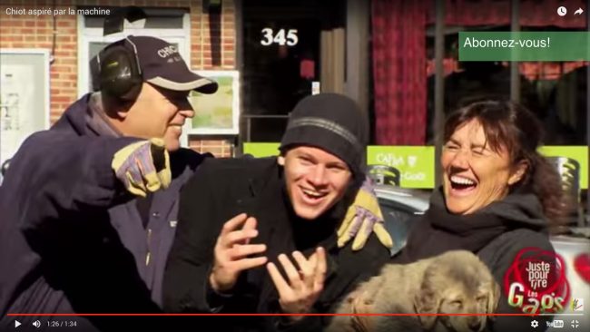 Vidéo pour rire avec un chien